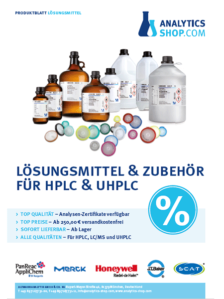 Lösemittel und Zubehör für HPLC und UHPLC